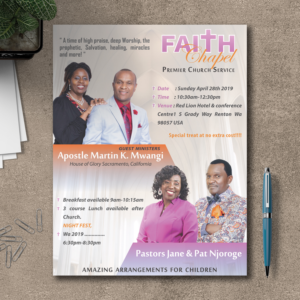 FAITH CHAPEL- Premier Church Service. | Flyer Design by Viraj Perera