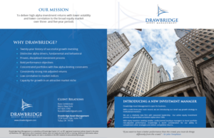 Introducing A New Investment Management Boutique to Institutions, Professionals | Brochure Design by Achiver