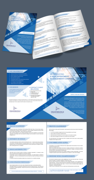 Introducing A New Investment Management Boutique to Institutions, Professionals | Brochure Design by Sbss