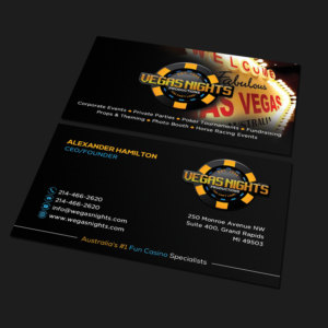 Vegas Nights Fun Casino Entertainment | Visitenkarten-Design von Sandaruwan