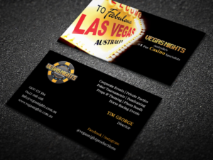 Vegas Nights Fun Casino Entertainment | Visitenkarten-Design von Moumita_