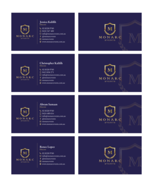 Monarc Events Business Card  | Visitenkarten-Design von adiazudin