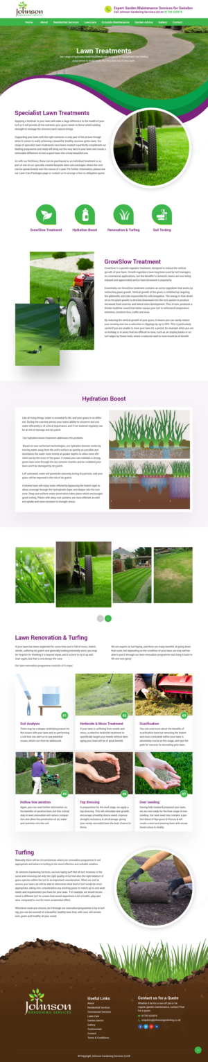 Wordpress website design needed for website re-launch of established lawn care company (Design mu... | Wordpress Design by syrwebdevelopment