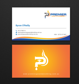 Premier Gas and Plumbing Business Card Design | Business Card Design by chandrayaan.creative