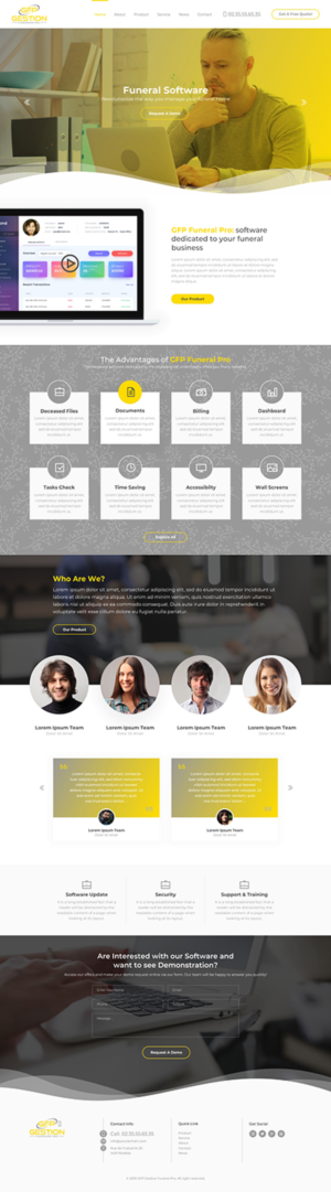 Gestion Funéraire Pro (Web Design) | Web Design by Ved Web Services