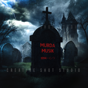 Murda musik. Spooky graveyard rap album cover | 3D Design by Creative Shots Studio