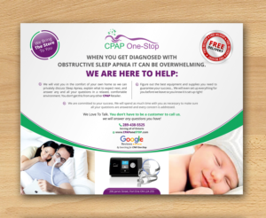 Brochure for people who suffer from Sleep Apnea and need a medical device called a CPAP Machine | Flyer Design by ecorokerz