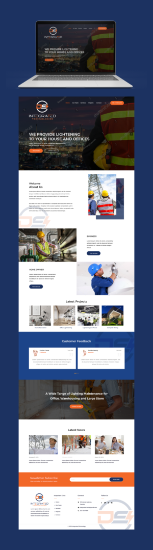 A new website for Electrical Contractor Business | Web Design by Mukarram Haidari