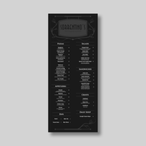 Sorrentino’s Artisan Pizzeria Menu Contest | Menü-Design von HELLOCRUNK