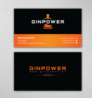 GINPOWER - Modern and Noble Business Card Design | Business Card Design by chandrayaan.creative