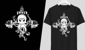 Get Kraken on a gray T-Shirt for my gym | T-shirt Design by SAI DESIGNS