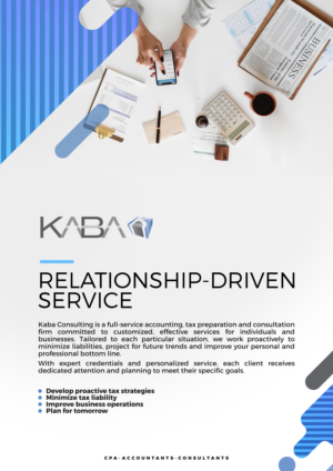 CPA firm, Kaba Consulting Inc. needs a new modern, attractive pamphlet design for marketing our b... | Flyer Design by digitalpolo.com