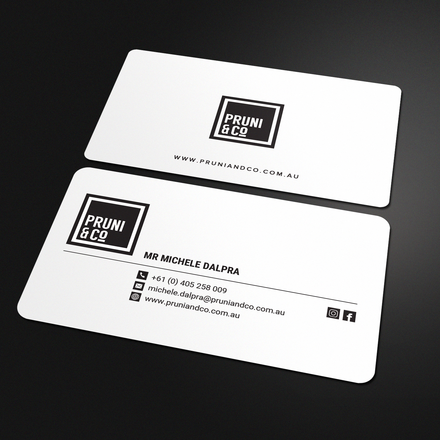 Business Card Design by Sandaruwan for Pruni and Co | Design #21666839