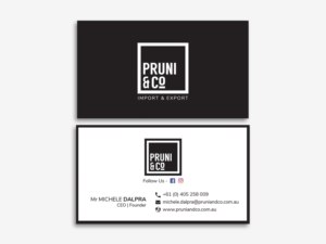 Pruni and Co Business Card Design  | Business Card Design by Moumita_