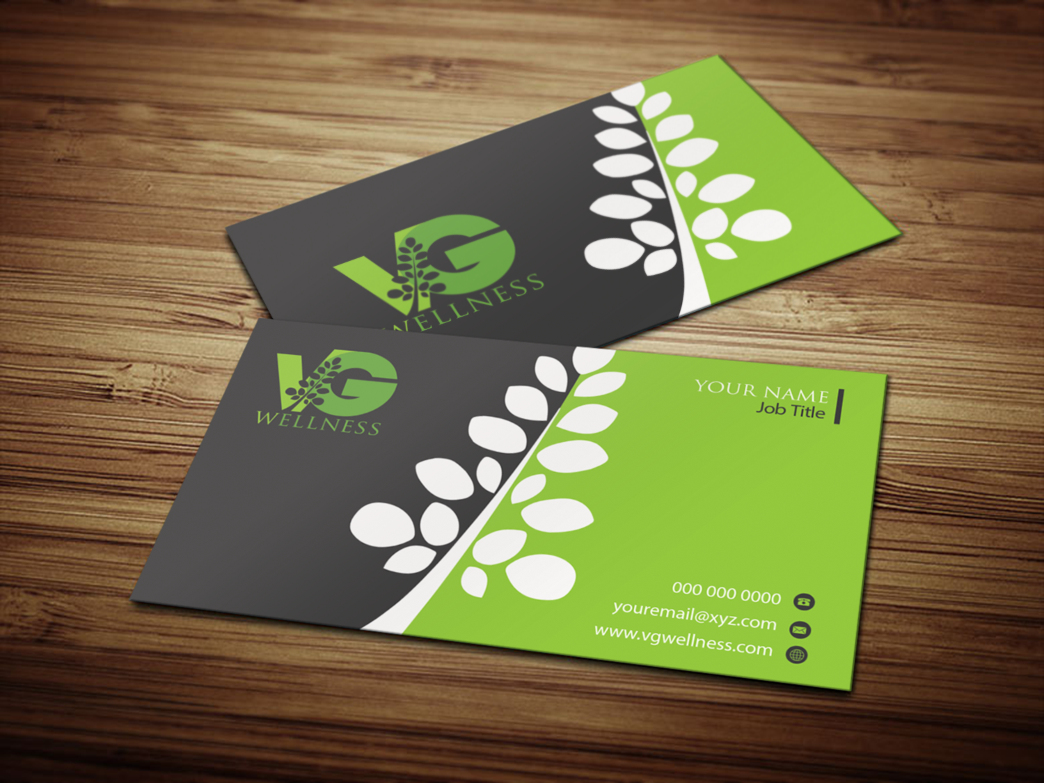 Business Card Design by Riz' for VG Wellness LLC | Design #21680632