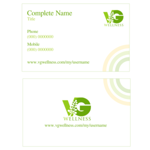 Business Card Design by aristejo14 for VG Wellness LLC | Design #21679081