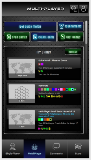 App redesign for war game | Web Design by -Marc-