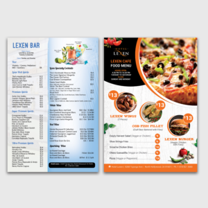 Hotel Lexen Bar Menu  and Cafe Menu  | Menu Design by Mishuy