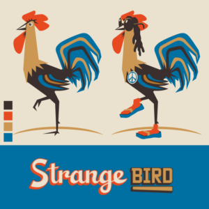 Strange Bird (BBQ Chicken joint mascot/ emblem) | Character Design by lightning.1972