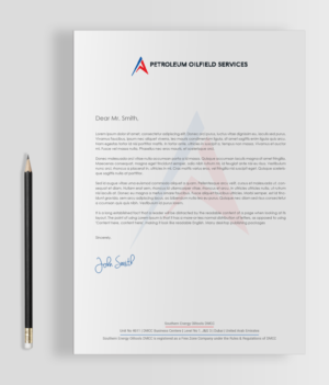 Oil and Gas Letterhead Design Tweak | Letterhead Design by chandrayaan.creative