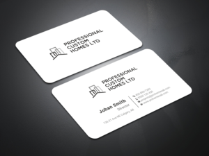 Business Cards for an 'affordable luxury' inner city home builder in Calgary. | Business Card Design by Uttom 2