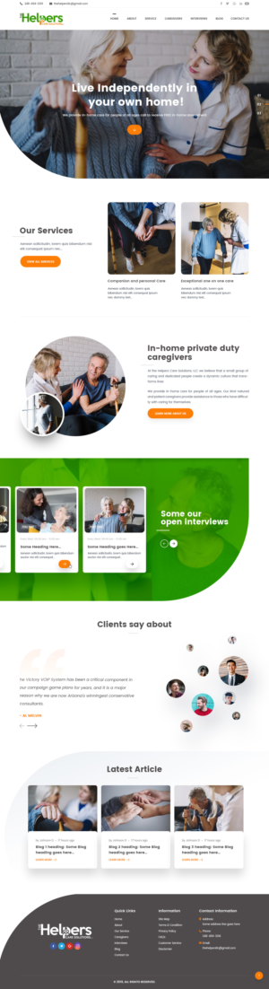 The Helpers Care Solutions, LLC | Web Design by syrwebdevelopment
