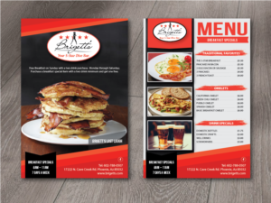 Breakfast Menu at a Bar and Grill | Menü-Design von alex989