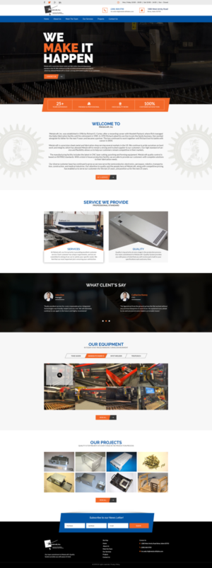 web design for a metal production company | Web Design by Kingdom Vision