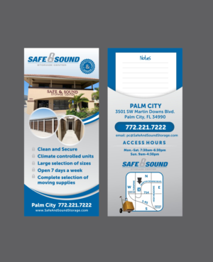 Rack card for Self Storage Company.  Distributed to all potential customers. | Brochure Design by DesignMarket