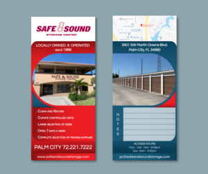 Rack card for Self Storage Company.  Distributed to all potential customers. | Brochure Design by AnaMSantos