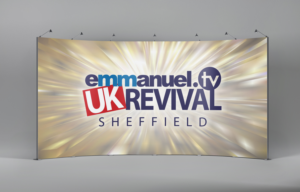 Stage Backdrop Design For A Faith Based Event In the United Kingdom | Print Design by Maestroto