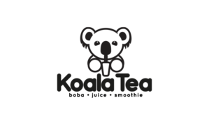 Koala Tea (underneath “boba • juice. • smoothie” | Logo Design by trufya