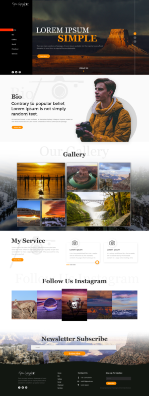 Canadian Geographic Published Photographer Website | Web-Design von sai.designer87