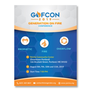 Flyer design for the Generation On Fire Conference 2019 (GOFCON) | Flyer Design by Logo Blox