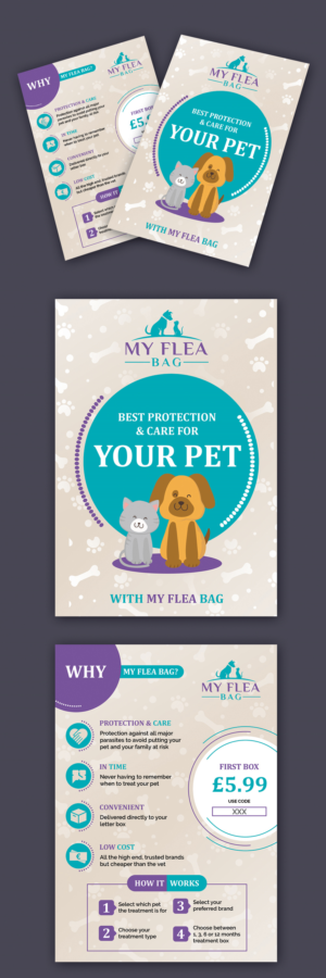 Printed Promo Flyer for new pet business | Flyer Design by BLUE WINGS