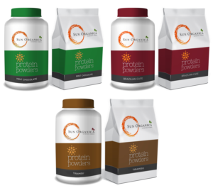 Plant based protein powders and bars in different flavors need a packaging design | Packaging Design by wiesnu.adji