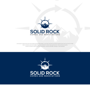 Solid Rock (main text) Homes and Renovations (smaller text) | Logo Design by sushsharma99