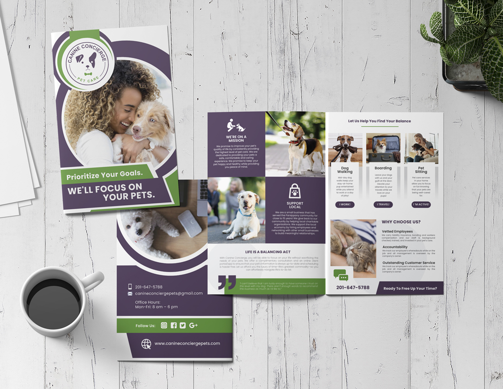 Brochure Design by Ena for Canine Concierge LLC | Design #21856000