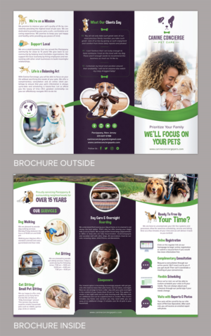 Dog walking/Pet Sitting company needs a brochure to hook high end apartment tenants | Brochure Design by SAI DESIGNS