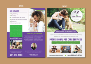 Dog walking/Pet Sitting company needs a brochure to hook high end apartment tenants | Brochure Design by meet007