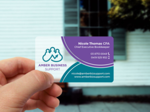 Plastic Business Card for Bookkeeper | Business Card Design by JK18