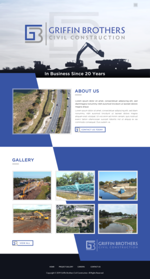 Griffin Brothers Civil Construction website design | Web Design by Sbss