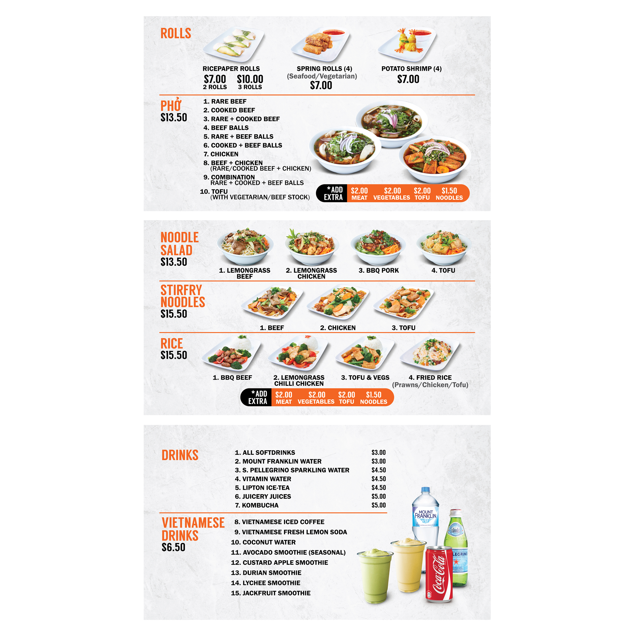 Menu Design by janiceg for Pho and Go Pty Ltd | Design #21972895