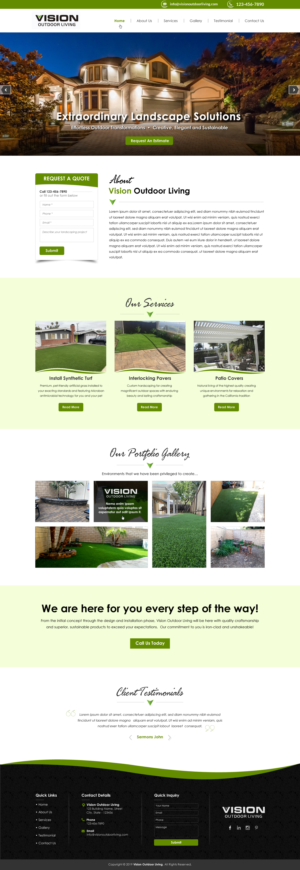 Vision Outdoor Living Website Design | Web Design by Sbss