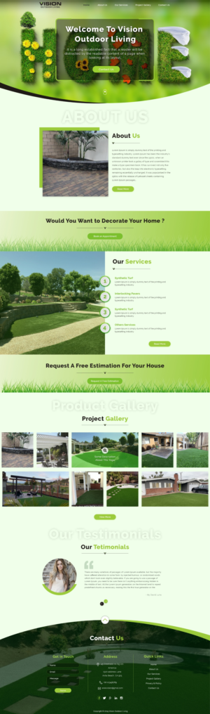 Vision Outdoor Living Website Design | Web Design by ArtBeat Technology