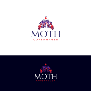 MOTH Copenhagen - Moth with big letters and Copenhagen, under the MOTH text, with small letters | Logo Design by Graphic Bricks