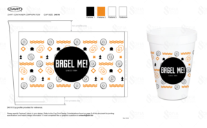 graphic design for restaurant logo cups | Graphic Design by SofiaDesignStudio