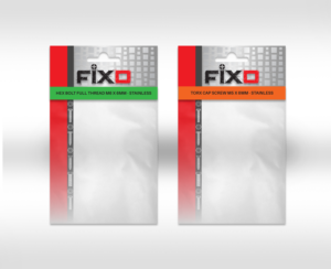 Fasteners Poly-bag design with FIXO brand | Packaging Design by vpt_creations