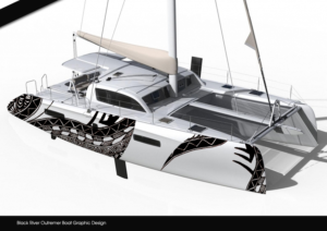 Black River Outremer Boat Graphic Design | Graphic Design by disign