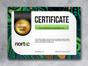 10 years employment working at NORTEC | Flyer-Design von innovative earth